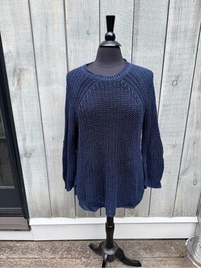 J. Crew Navy Chunky Crewneck Sweater